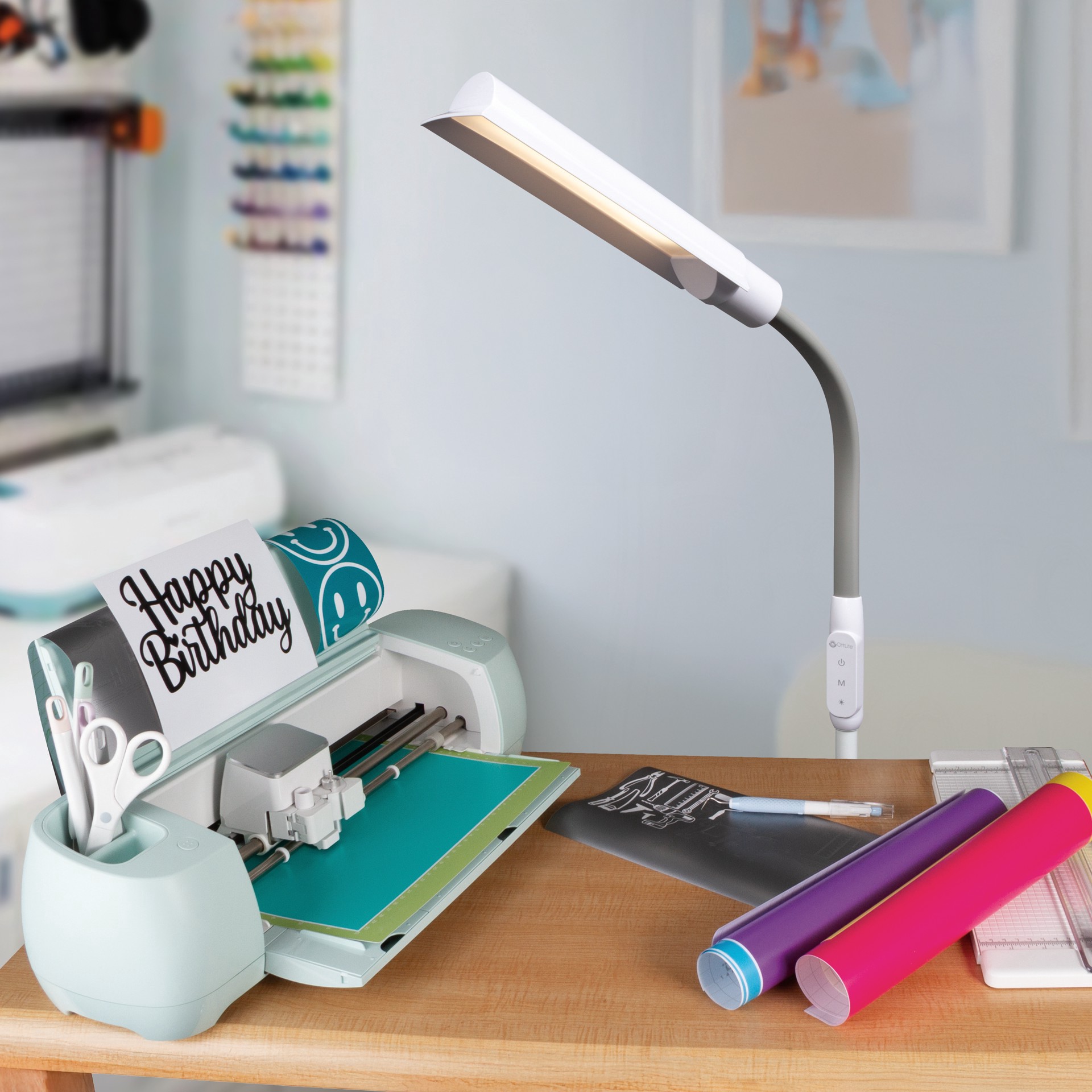 slide 2 of 10, OttLite Wingshade LED Floor Lamp, 8.19 in x 11 in