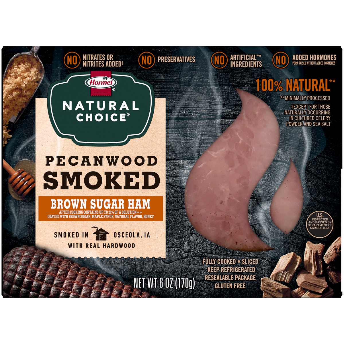 slide 4 of 7, Hormel Natural Choice Pecanwood Smoked Brown Sugar Ham, 1 ct