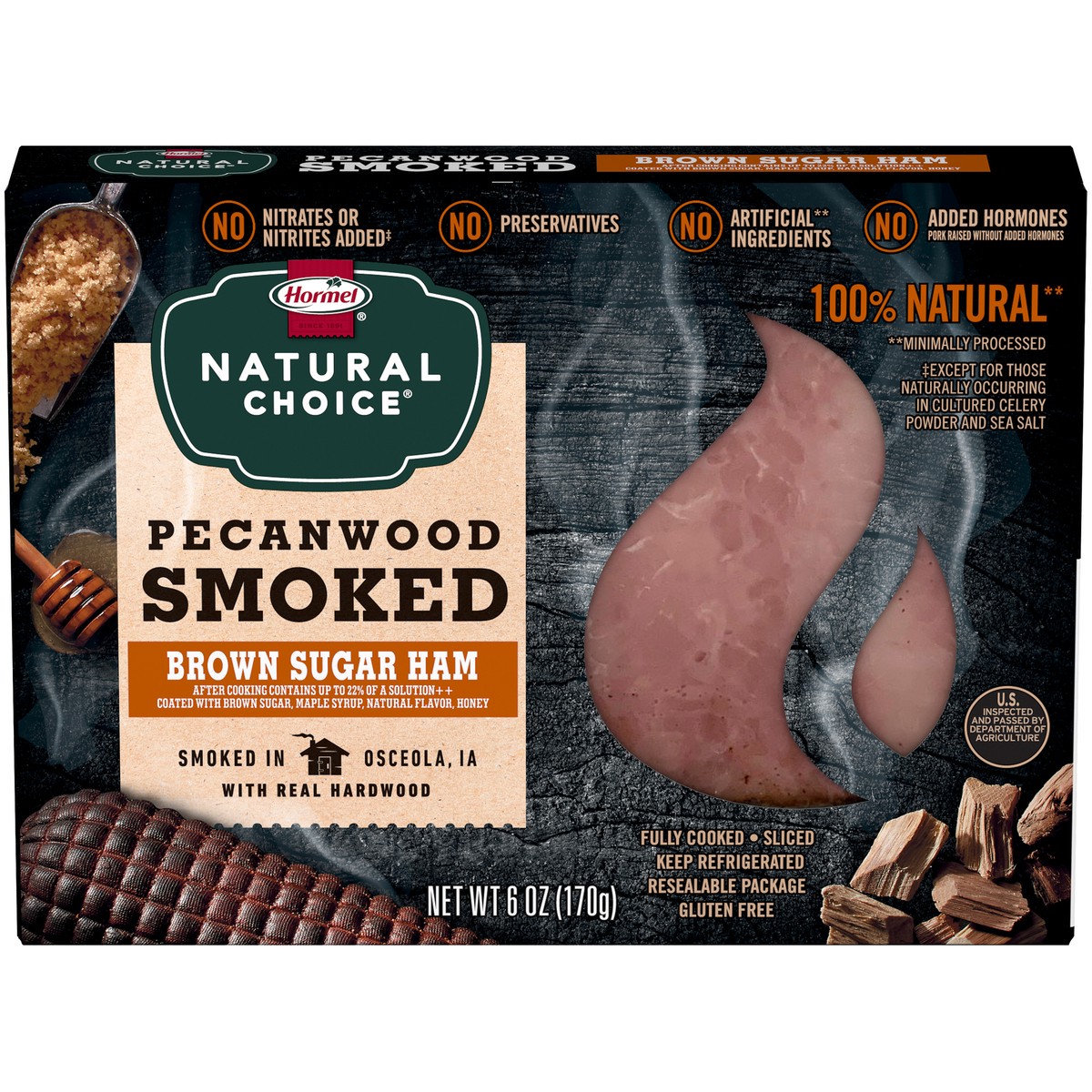 slide 1 of 7, Hormel Natural Choice Pecanwood Smoked Brown Sugar Ham, 1 ct