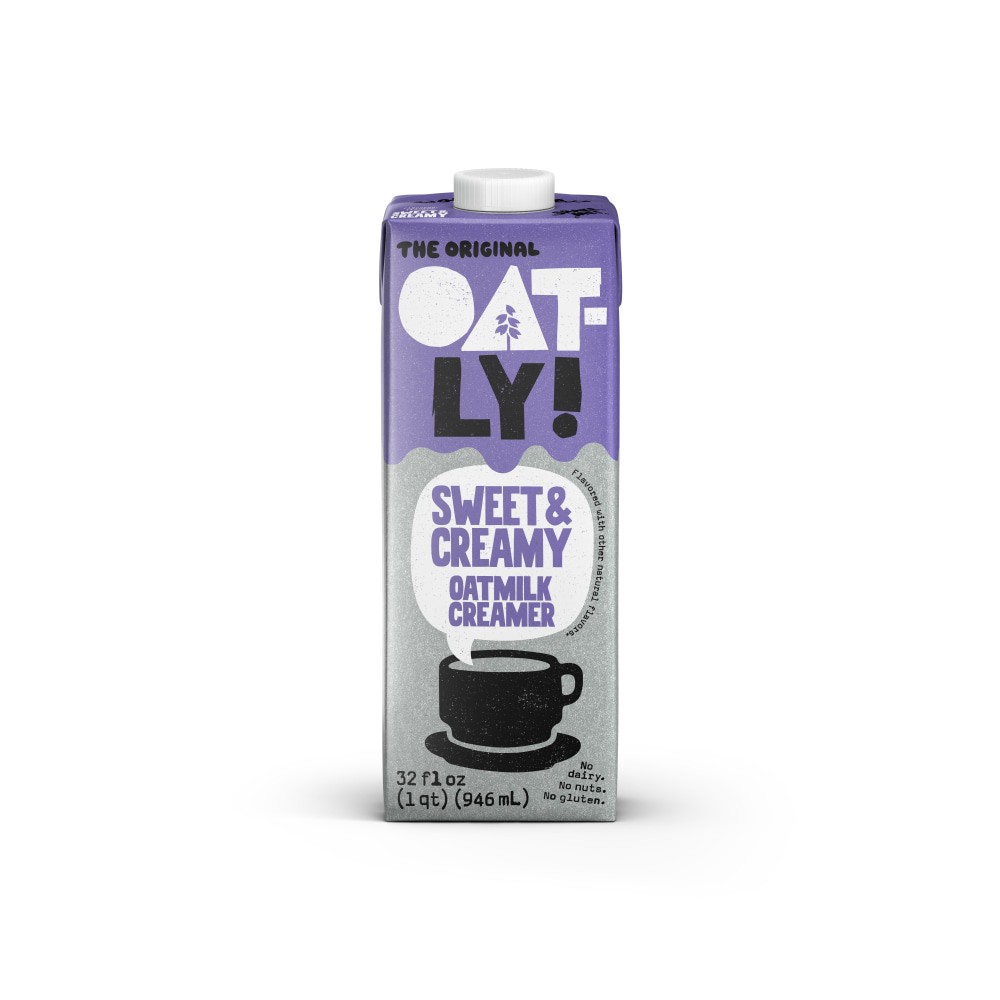 slide 1 of 2, Oatly Sweet & Creamy Oatmilk Creamer, 32 oz