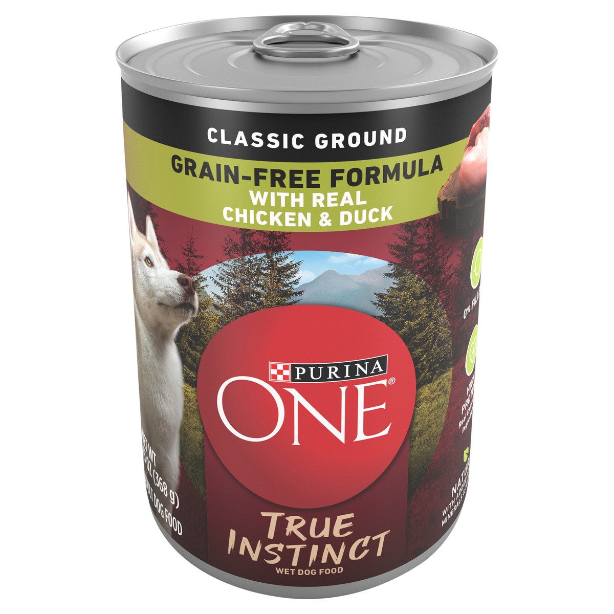 slide 1 of 8, Purina ONE Wet Dog Food True Instinct Classic Ground Grain-Free Formula With Real Chicken and Duck High Protein Dog Food - 13 oz. Can, 13 oz