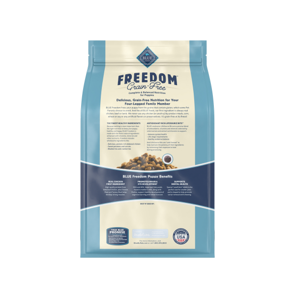 slide 11 of 14, Blue Buffalo Freedom Grain Free Natural Puppy Dry Dog Food, Chicken 4-lb, 4 lb