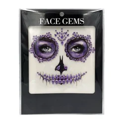Halloween Face Gems, Purple, 1 Count