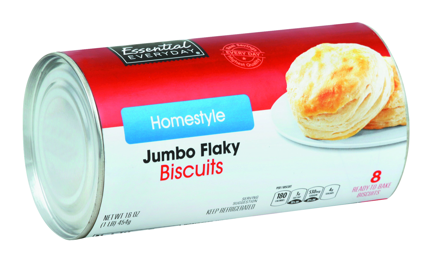 slide 1 of 1, Essential Everyday Homestyle Jumbo Flaky Biscuits - 16 oz, 16 oz