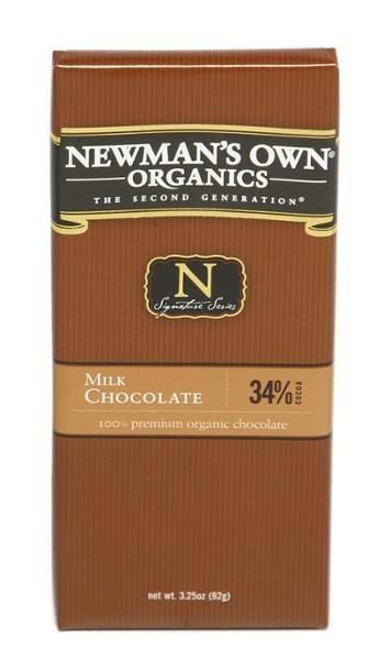 slide 1 of 6, Newman's Own Newmans Own Organics Milk Chocolate Premium Organic 34% Cocoa - 3.25 Oz, 3.25 oz