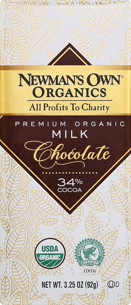 slide 5 of 6, Newman's Own Newmans Own Organics Milk Chocolate Premium Organic 34% Cocoa - 3.25 Oz, 3.25 oz