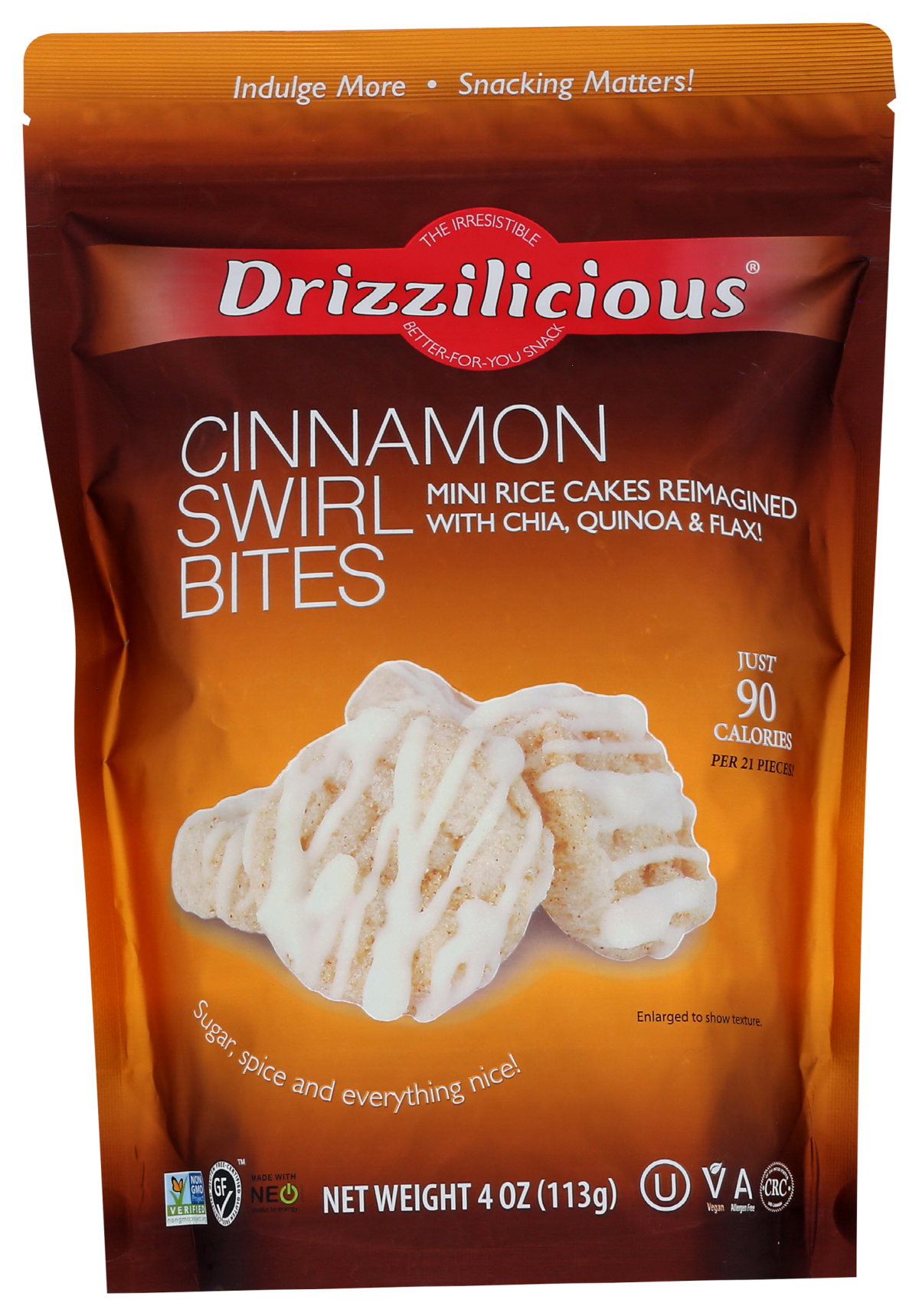 slide 1 of 1, Drizzilicious Cinnamon Swirl Bites 4 oz, 4 oz