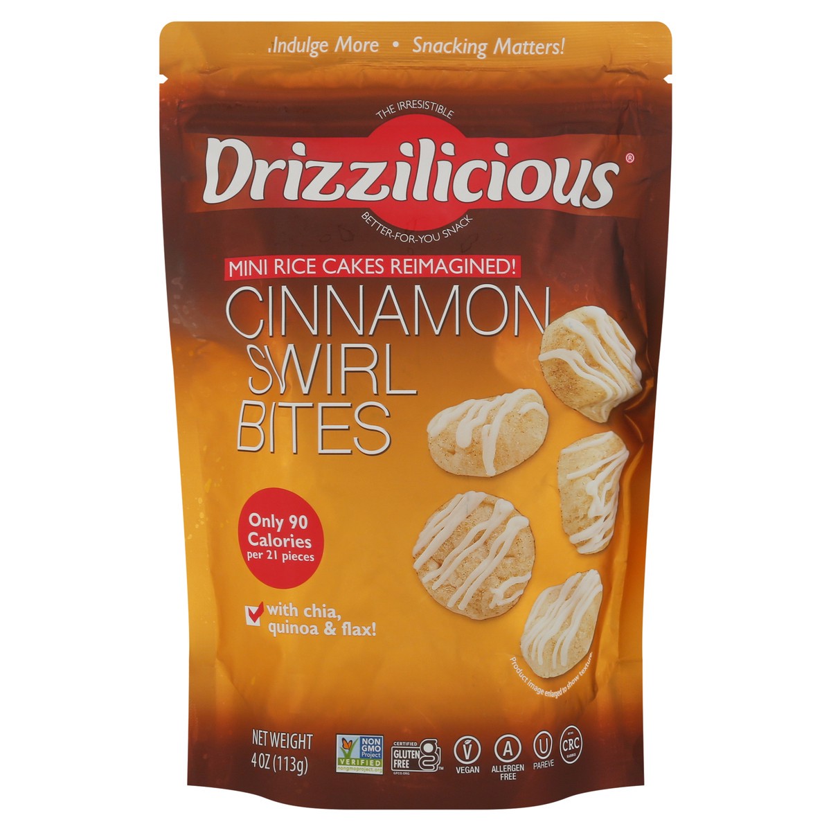 slide 1 of 1, Drizzilicious Cinnamon Swirl Bites 4 oz, 4 oz