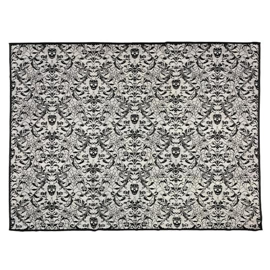 slide 1 of 4, 83.5" Black Skull Damask Lace Table Cover By Ashland, 83.5 in