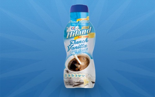 slide 1 of 1, Hiland Dairy Non-Dairy Fat Free French Vanilla Coffee Creamer, 32 oz