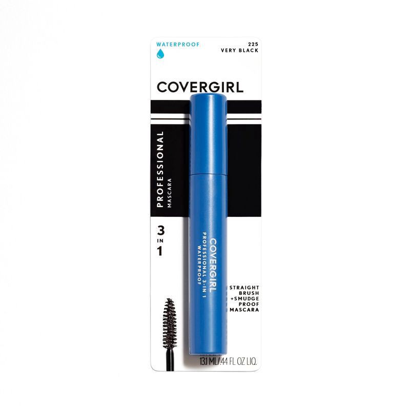 slide 1 of 5, Covergirl Professional 3-In-1 Waterproof Mascara - Very Black, 0.3 fl oz