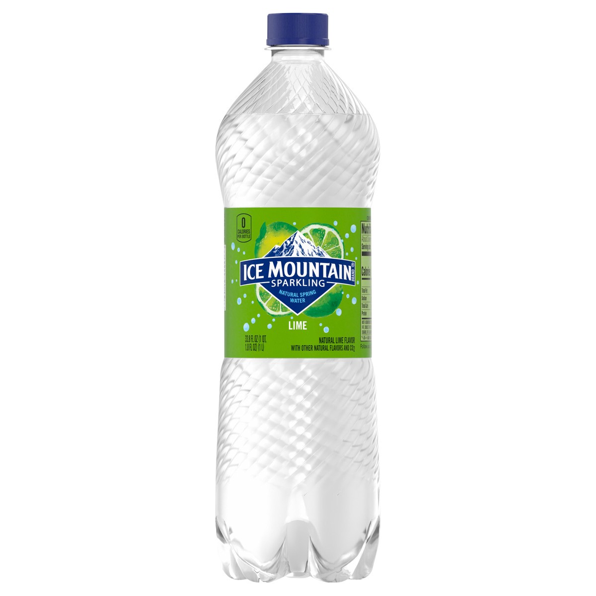 slide 1 of 3, Ice Mountain Sparkling Water, Zesty Lime, 33.8 oz. Bottle, 33.8 fl oz