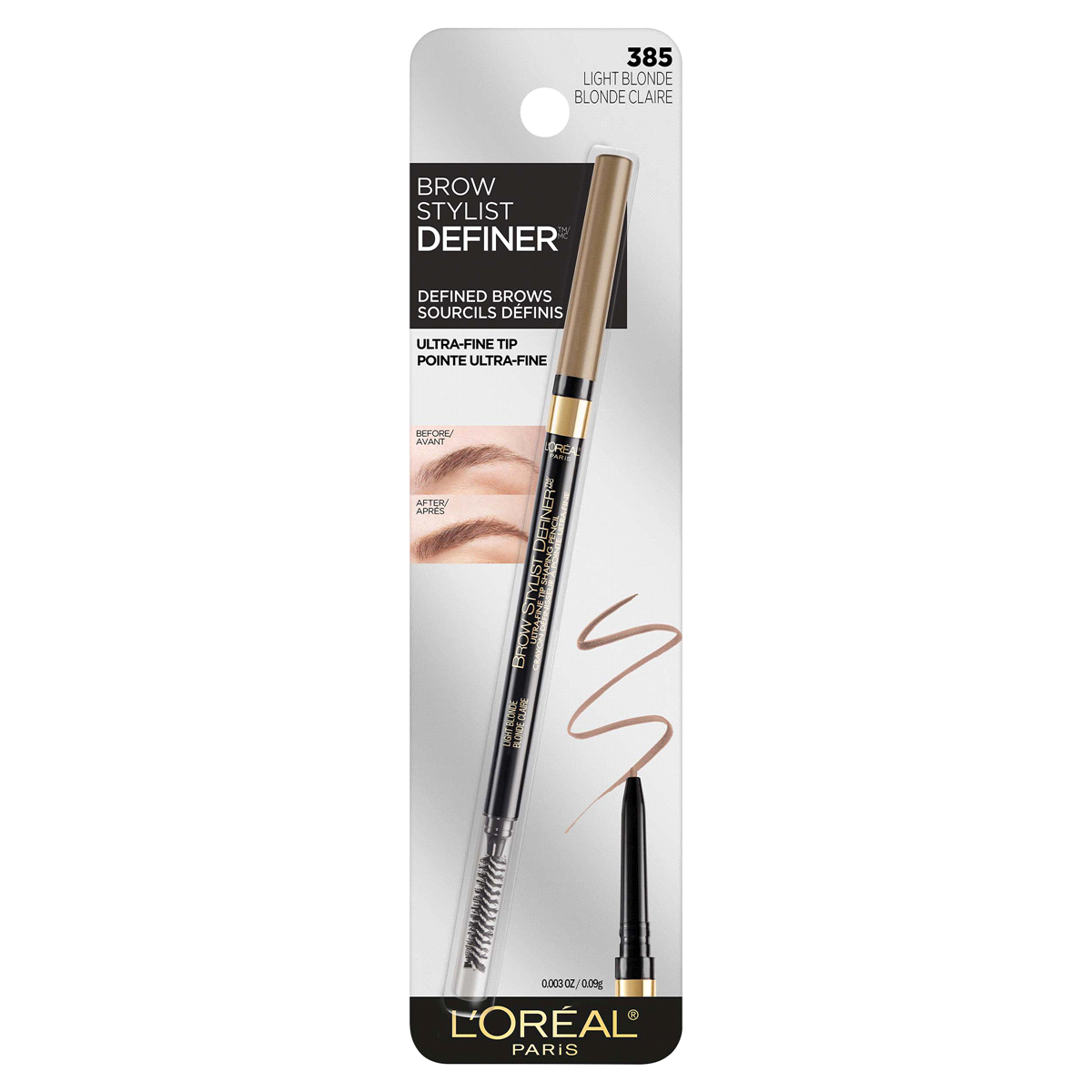 slide 1 of 2, L'Oréal Brow Stylist Definer Waterproof Eyebrow Mechanical Pencil, Light Blonde, 1 ct