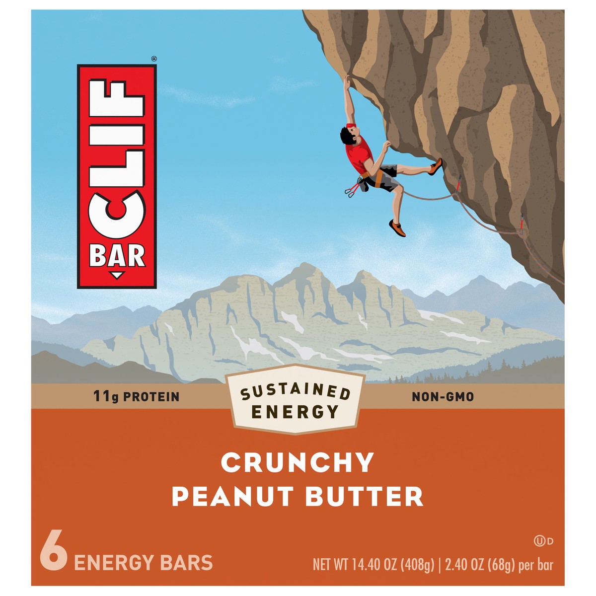 slide 6 of 9, CLIF Bar® crunchy peanut butter, 6 ct