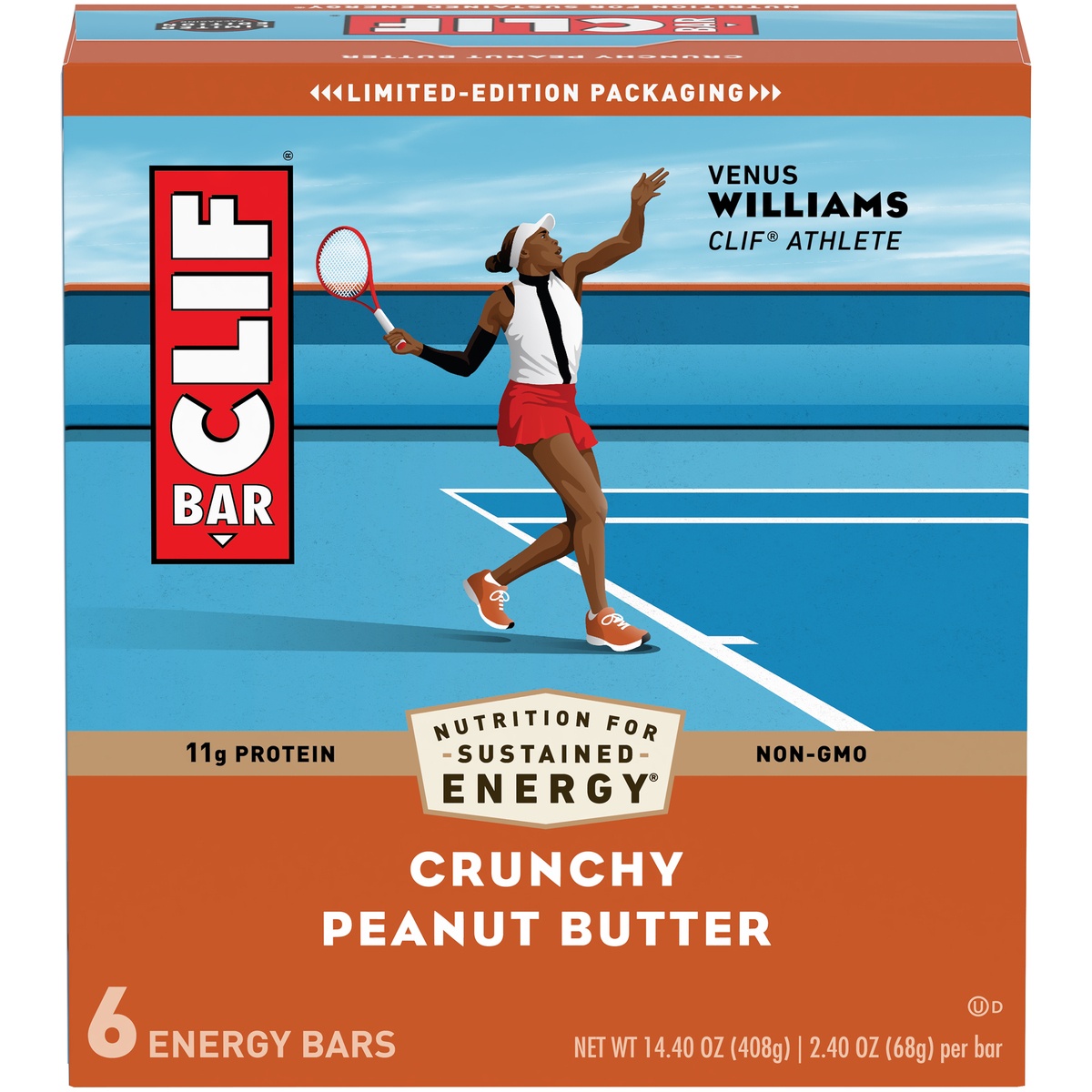 slide 1 of 9, CLIF Crunchy Peanut Butter Energy Bars - 6ct, 6 ct