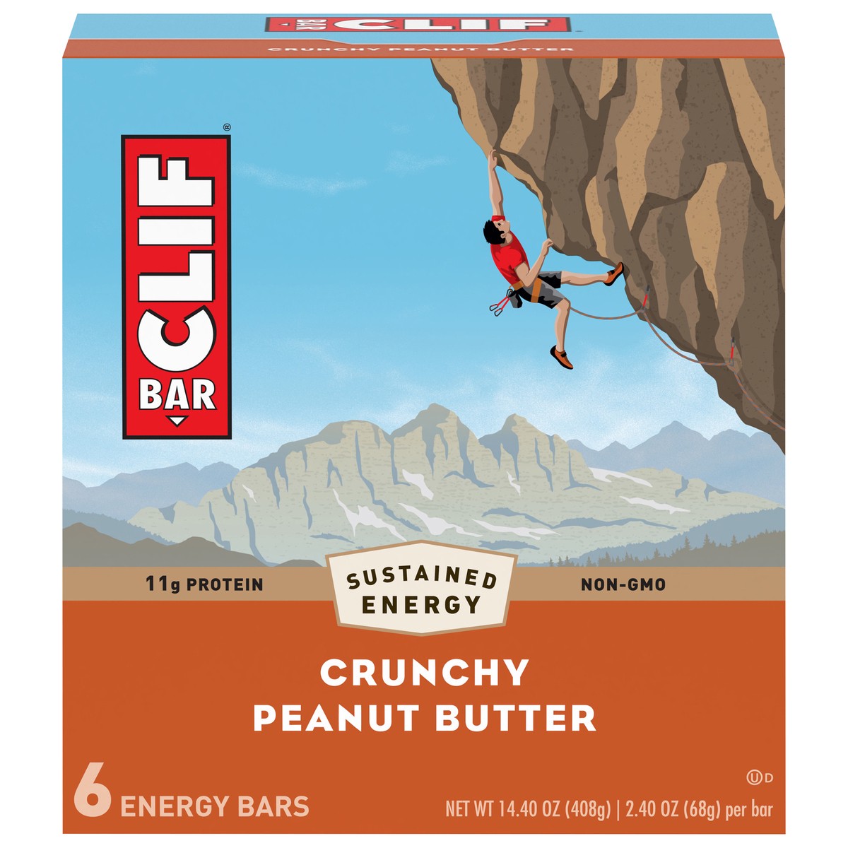 slide 1 of 9, CLIF Bar® crunchy peanut butter, 6 ct