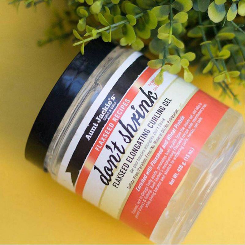 slide 2 of 4, Aunt Jackie's Curling Gel, Flaxseed Elongating, Don'T Shrink, 15 oz