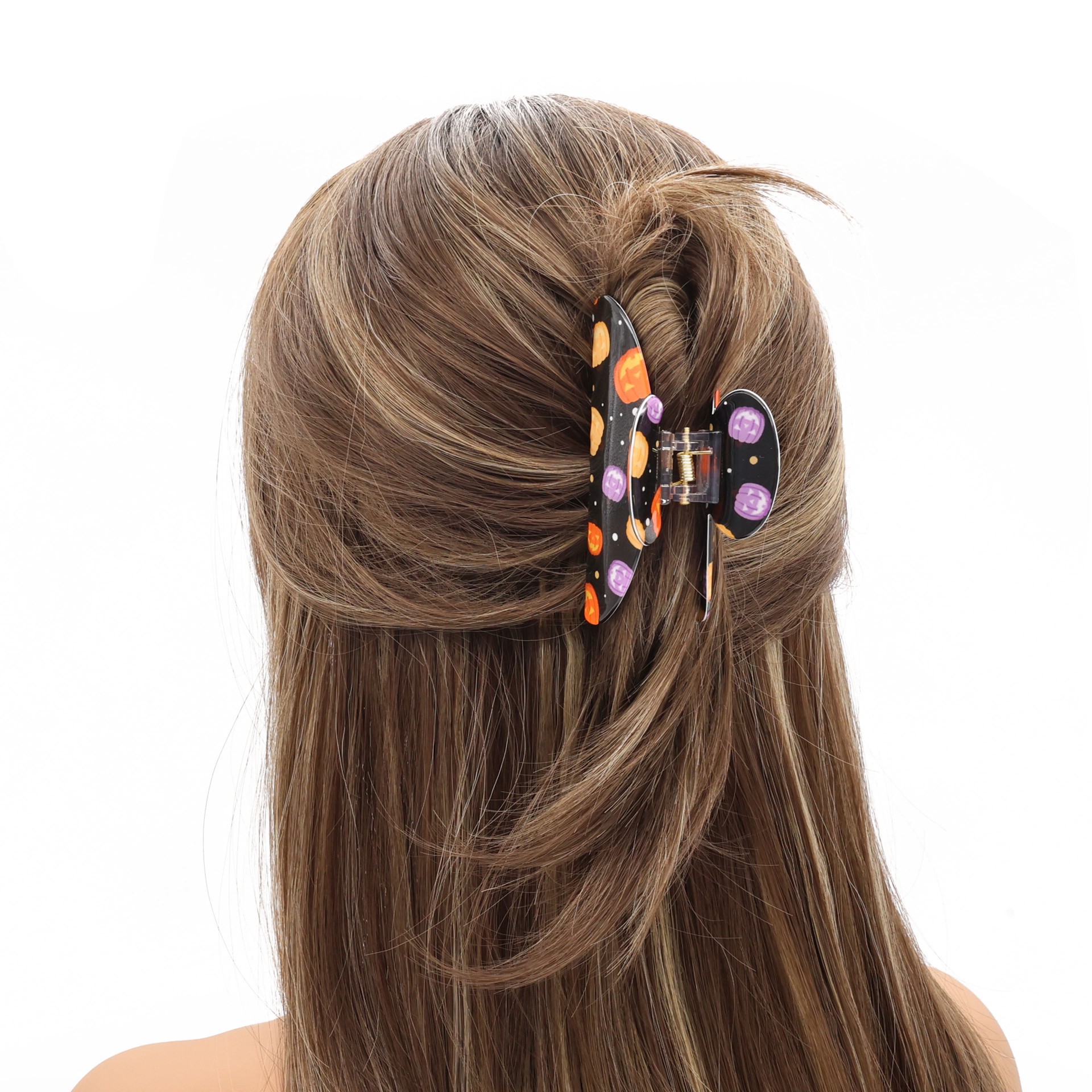 slide 3 of 4, Pumpkin Claw Clip By Celebrate It, adult