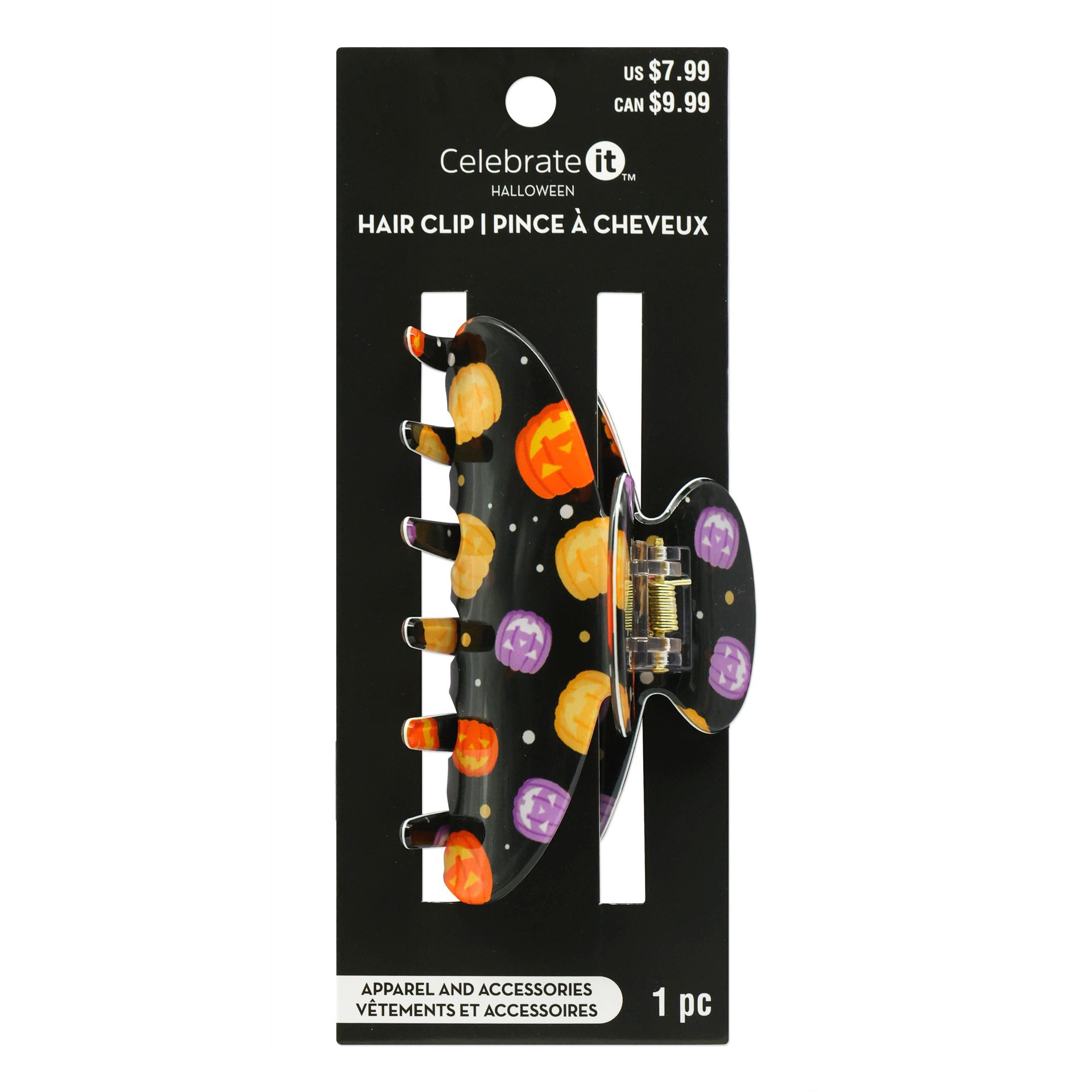 slide 4 of 4, Pumpkin Claw Clip By Celebrate It, adult