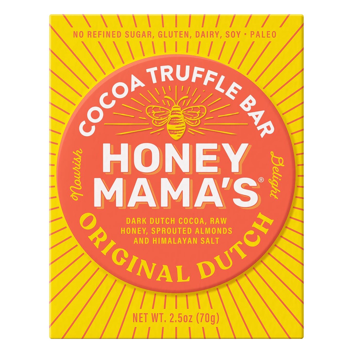 slide 1 of 1, Honey Mama's Salted Almond Cocoa Truffle Bar, 2.5 oz