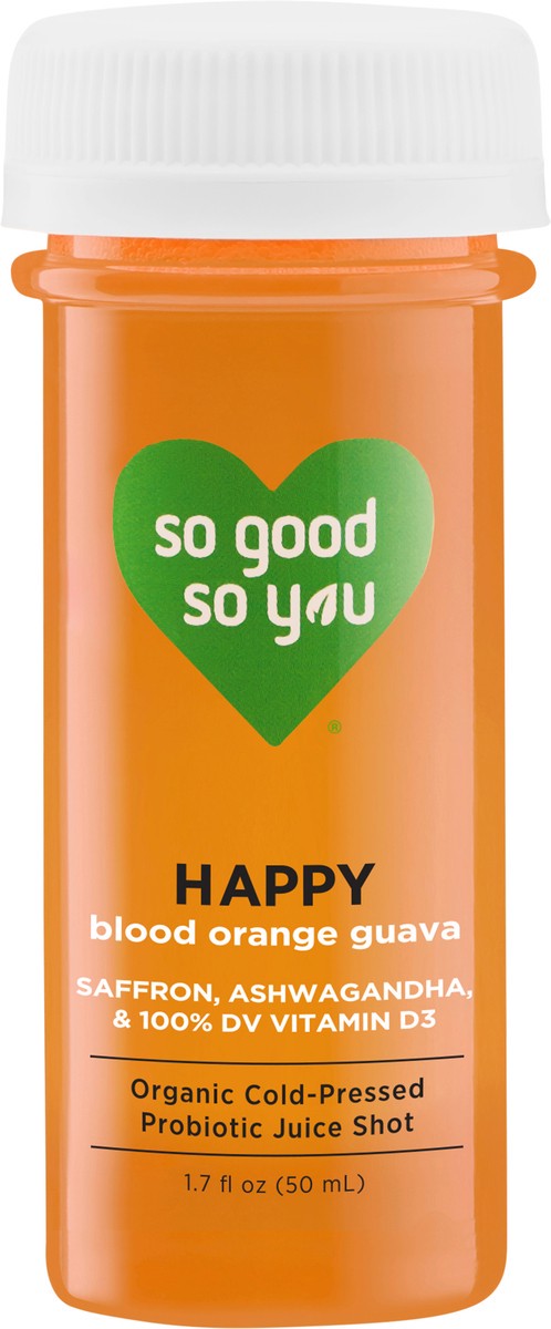 slide 3 of 7, So Good So You Happy Blood Orange Guava Organic Probiotic Shot - 1.7 fl oz, 1.7 fl oz