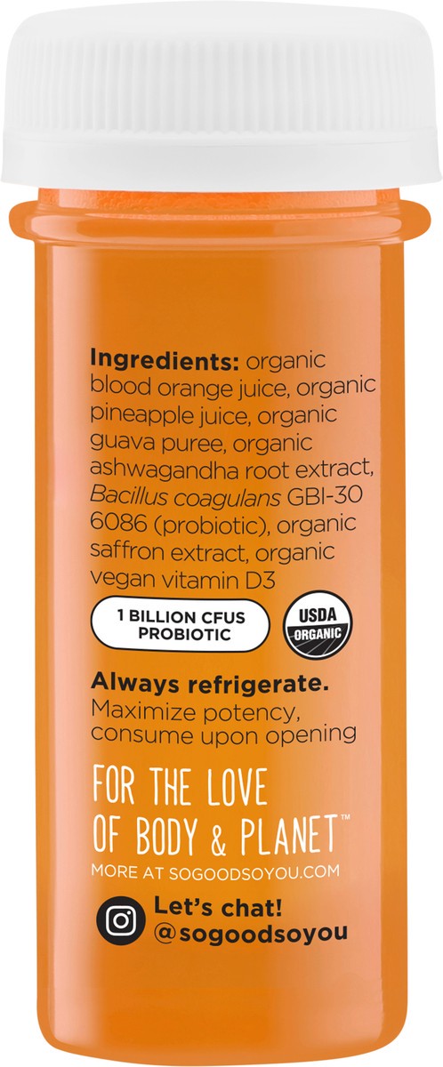 slide 5 of 7, So Good So You Happy Blood Orange Guava Organic Probiotic Shot - 1.7 fl oz, 1.7 fl oz