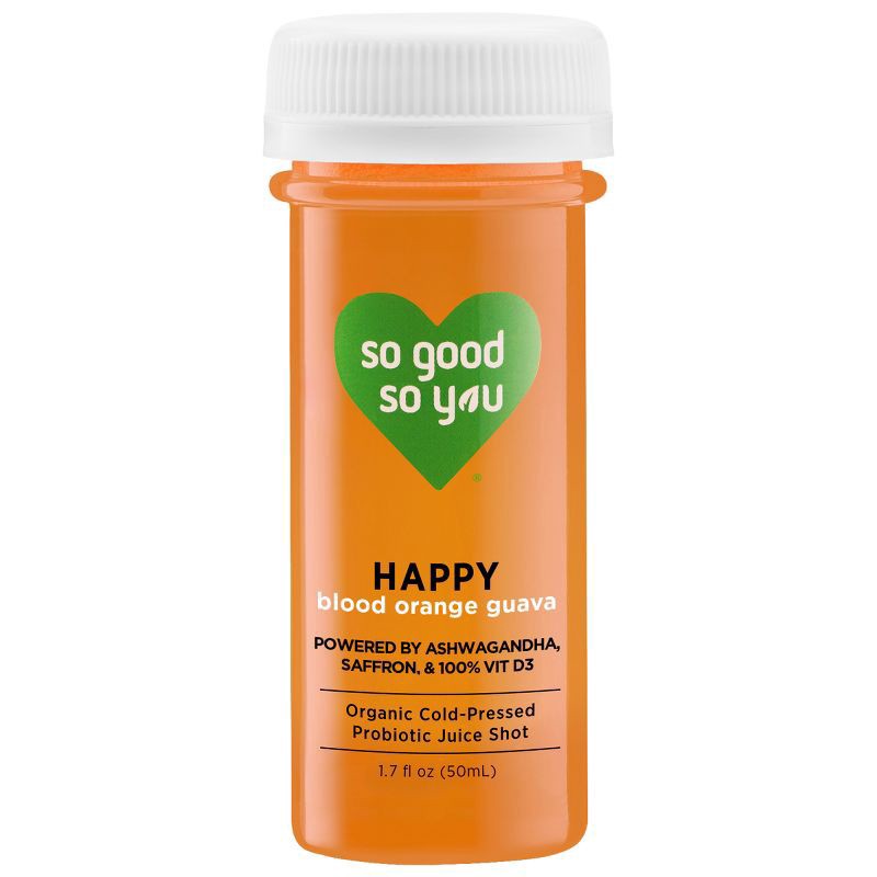 slide 1 of 7, So Good So You Happy Blood Orange Guava Organic Probiotic Shot - 1.7 fl oz, 1.7 fl oz