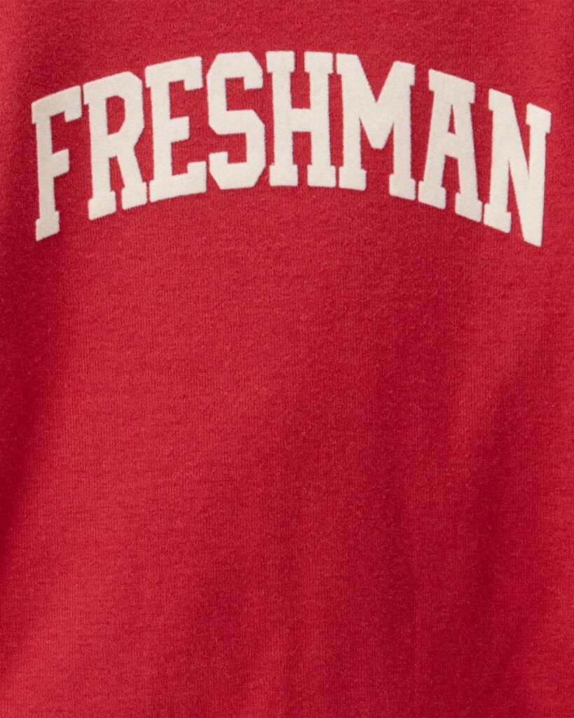 slide 3 of 5, Carter's Baby 2-Piece Freshman Long-Sleeve Bodysuit & Pull-On Pant Set Red/Blue 3M, 1 ct