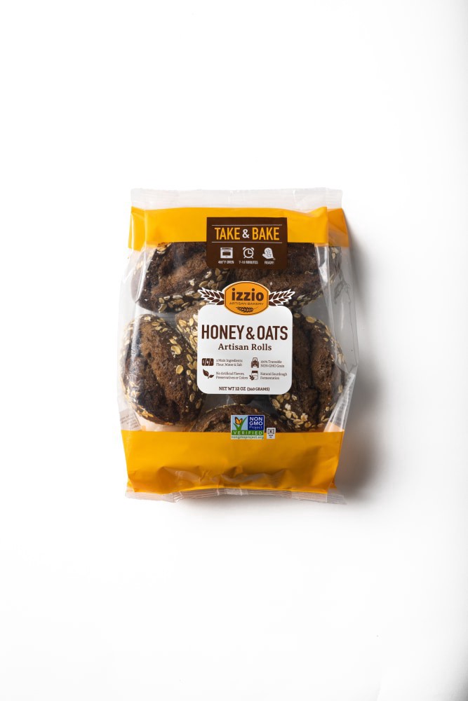 slide 1 of 1, Izzio Artisan Bakery O&H Artisian Rolls Sft&Swt, 12 oz