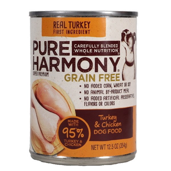 slide 1 of 14, Pure Harmony Grain Free Super Premium Turkey & Chicken Dog Food 12.5 oz, 12.5 oz