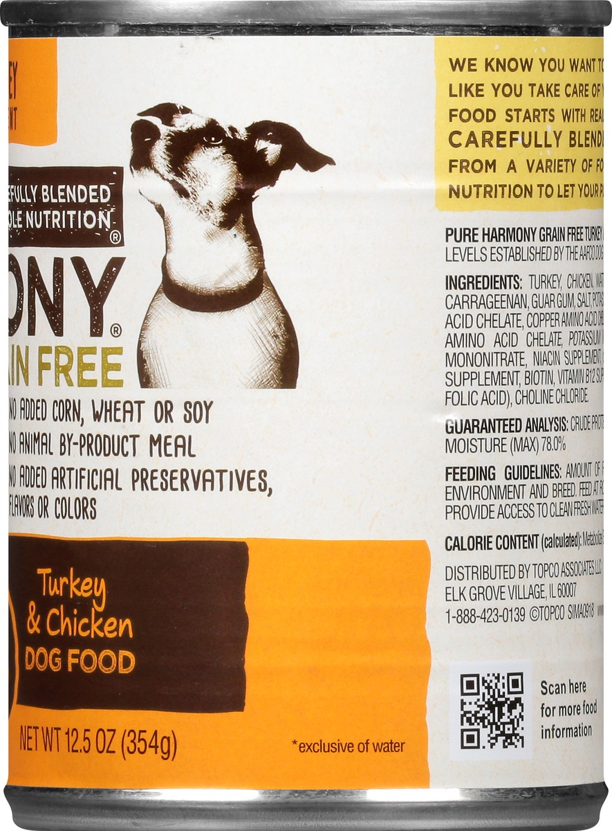 slide 10 of 14, Pure Harmony Grain Free Super Premium Turkey & Chicken Dog Food 12.5 oz, 12.5 oz