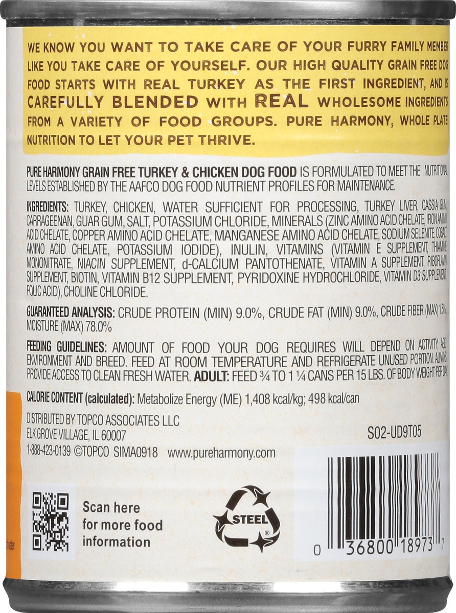 slide 2 of 14, Pure Harmony Grain Free Super Premium Turkey & Chicken Dog Food 12.5 oz, 12.5 oz