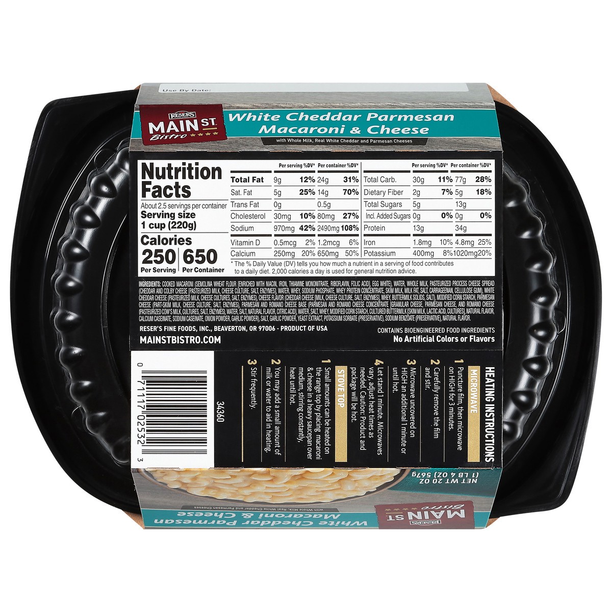 slide 3 of 13, Main St. Bistro White Cheddar Parmesan Macaroni & Cheese 20 oz, 20 oz