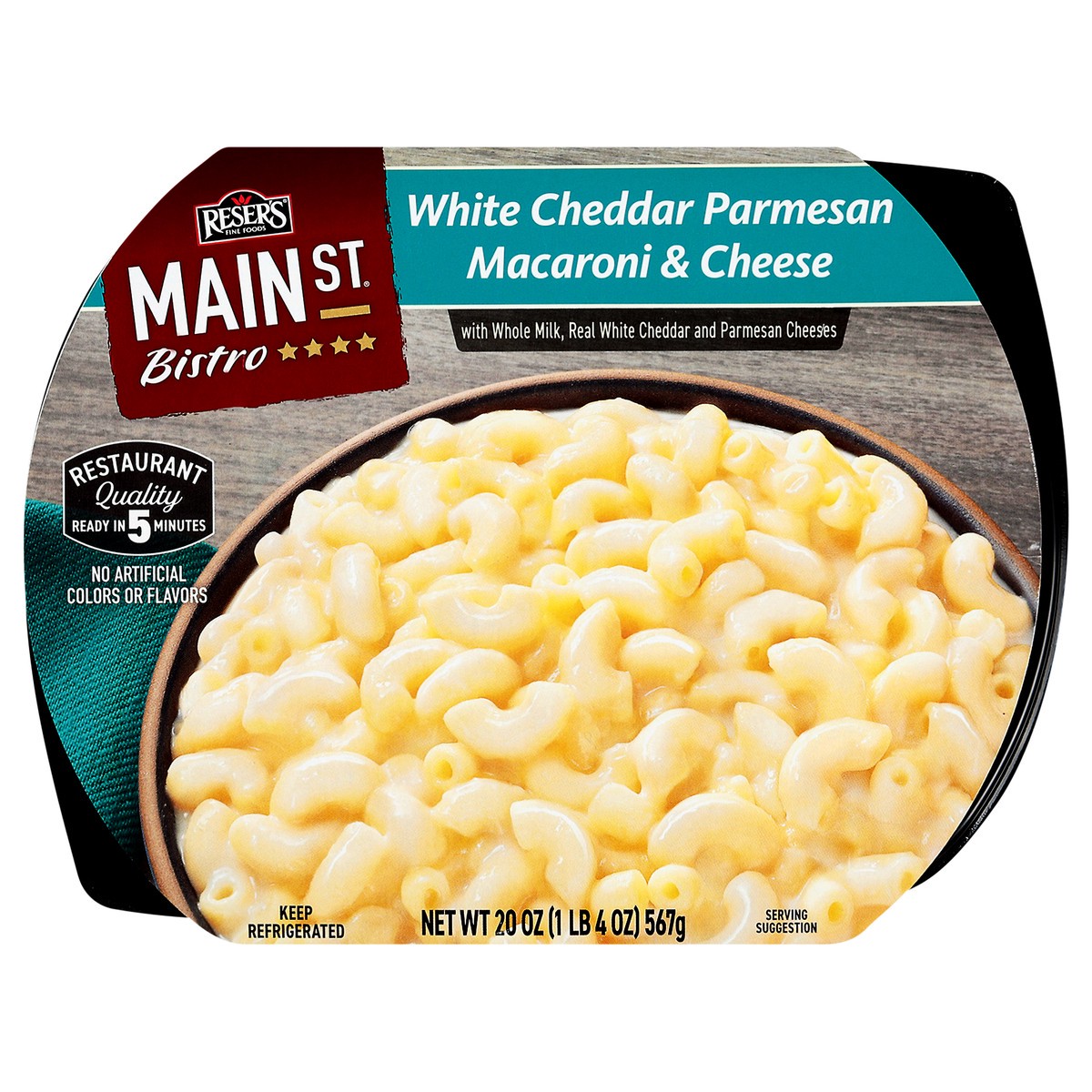 slide 1 of 13, Main St. Bistro White Cheddar Parmesan Macaroni & Cheese 20 oz, 20 oz