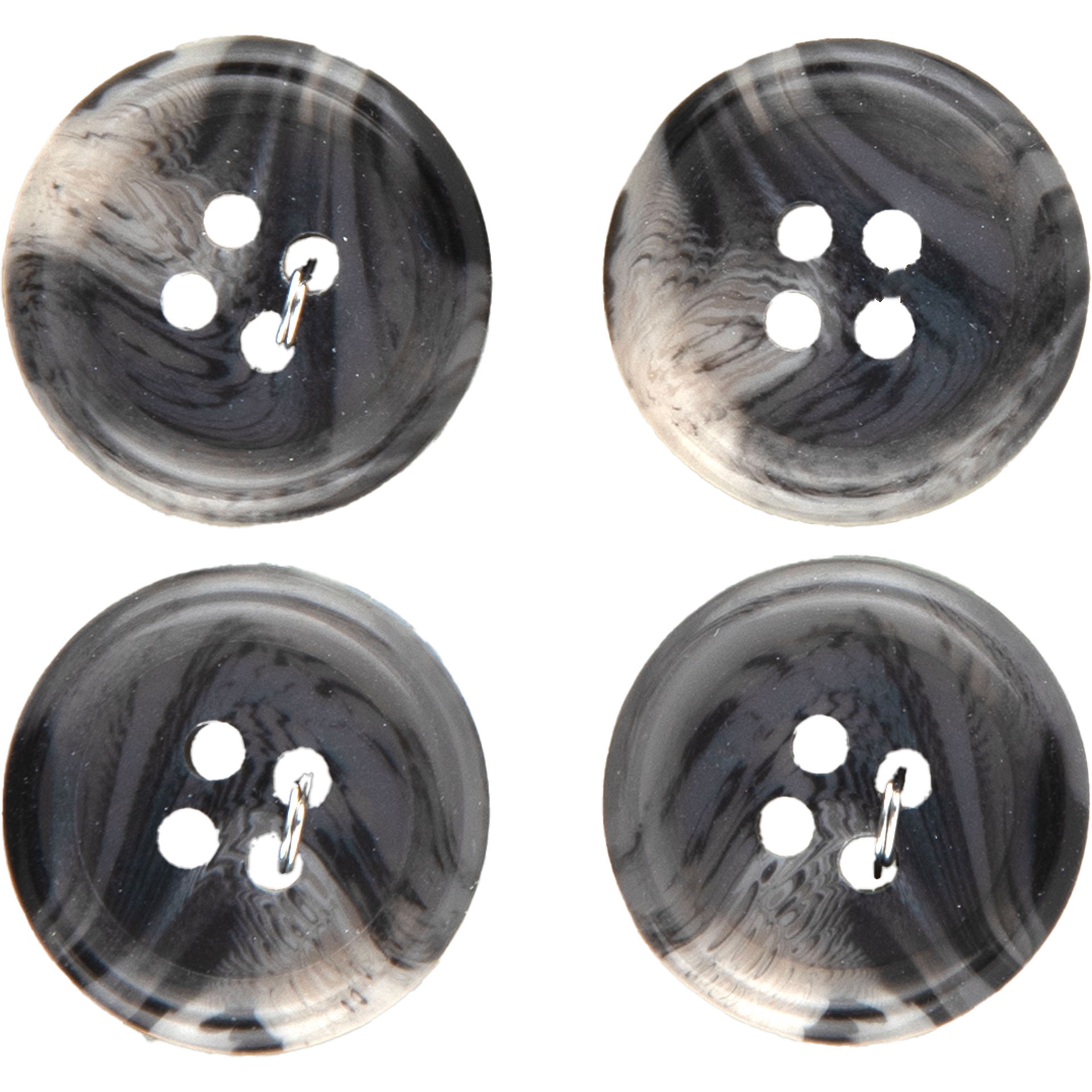 slide 3 of 3, Blumenthal Lansing Lamode 3/4" Grey 4-Hole Buttons, 4ct., 4 ct