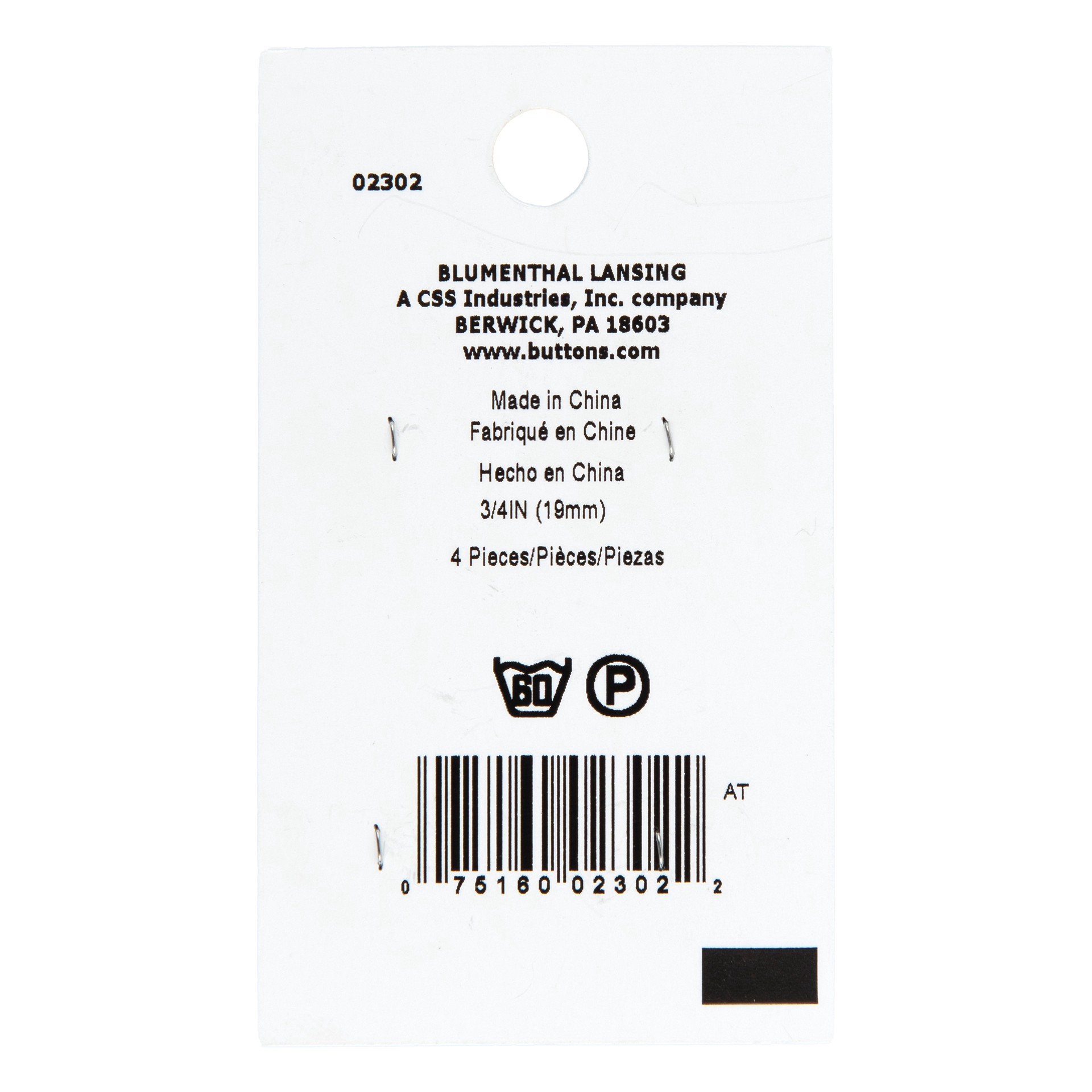 slide 2 of 3, Blumenthal Lansing Lamode 3/4" Grey 4-Hole Buttons, 4ct., 4 ct