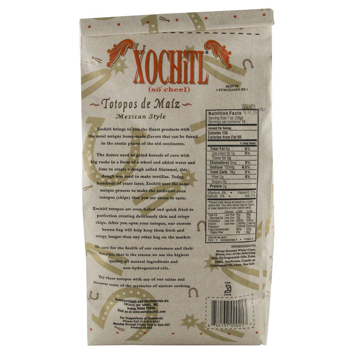 slide 3 of 4, Xochitl Mexican Style Salted Corn Chips, 16 oz