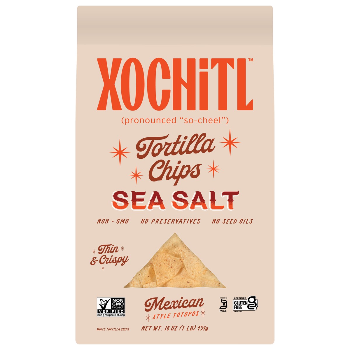 slide 1 of 4, Xochitl Thin & Crispy Mexican Style White Salted Sea Salt Corn Chips 16 oz, 16 oz