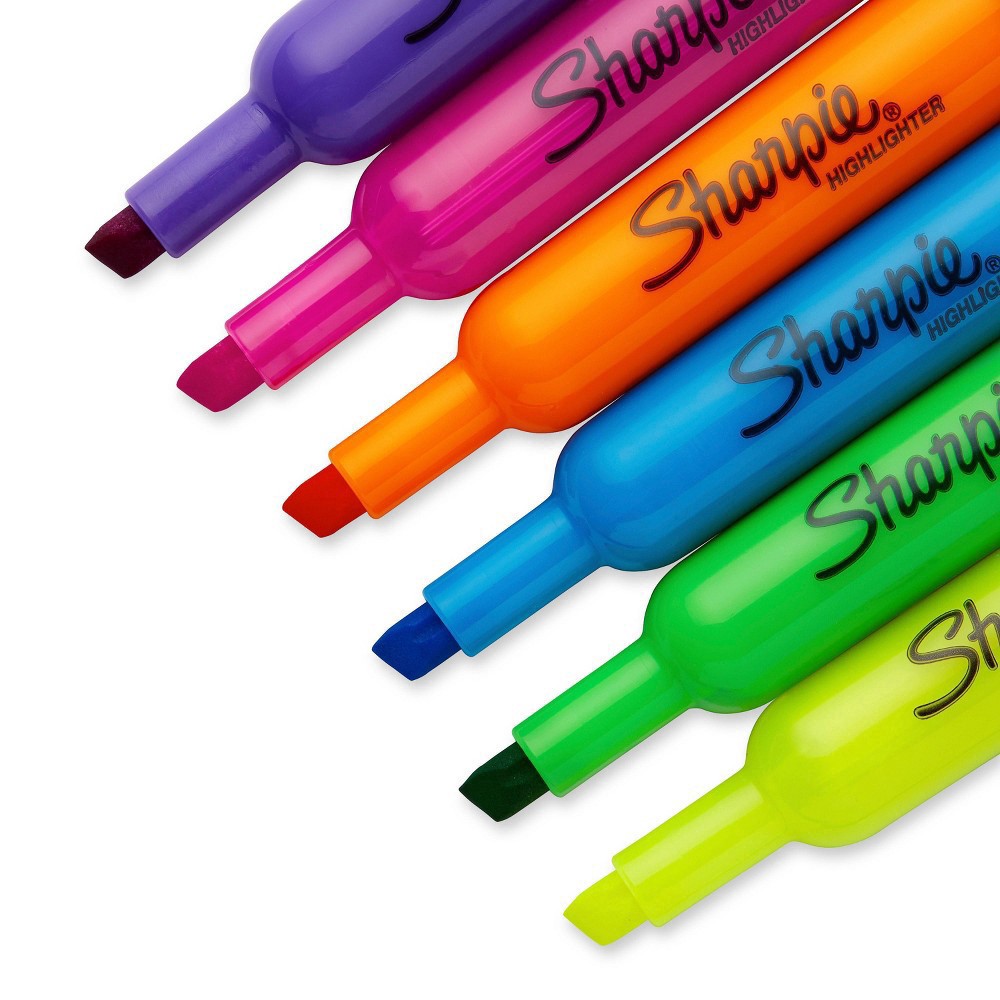 slide 3 of 8, Sharpie 12pk Highlighters Smear Guard Chisel Tip Multicolored, 12 ct
