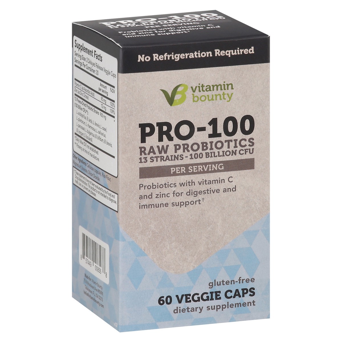 slide 11 of 14, Vitamin Bounty Pro-100 Raw Probiotic Capsules, 60 ct