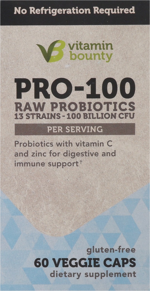 slide 1 of 14, Vitamin Bounty Pro-100 Raw Probiotic Capsules, 60 ct