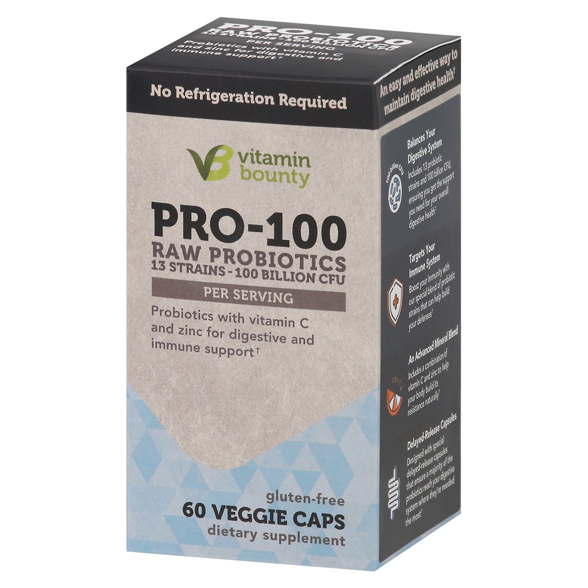 slide 6 of 14, Vitamin Bounty Pro-100 Raw Probiotic Capsules, 60 ct