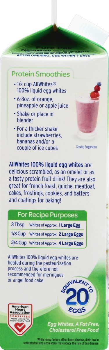 slide 3 of 6, Crystal Farms All Whites 100% Egg Whites, 32 oz