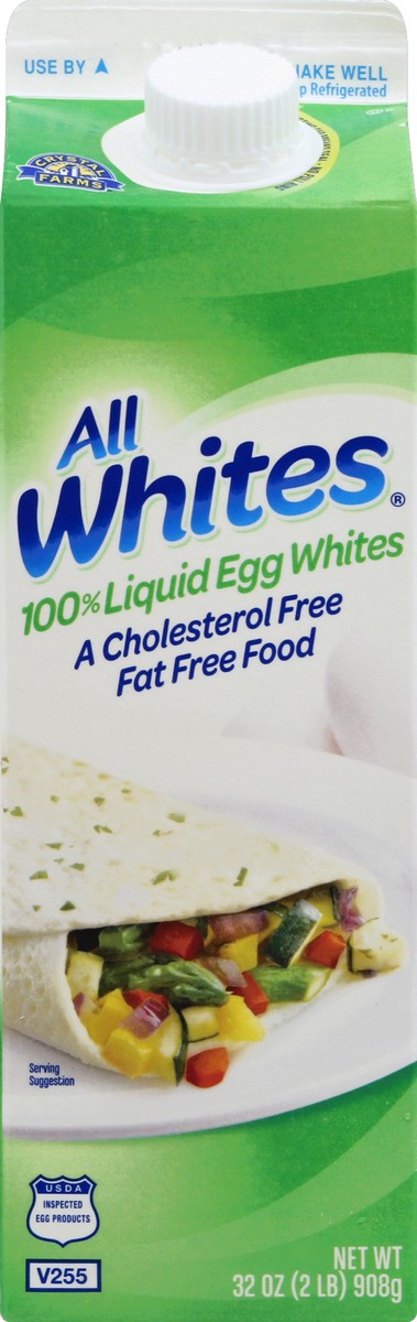 slide 5 of 6, Crystal Farms All Whites 100% Egg Whites, 32 oz