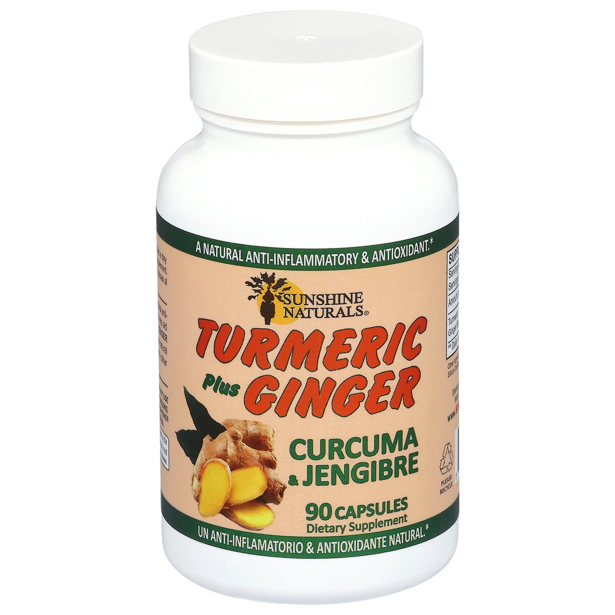 slide 9 of 15, Sunshine Naturals Turmeric Plus Ginger 90 Capsules, 1 ct
