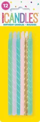 Unique® Candles™ 5" Pastel Birthday Candles - Assorted