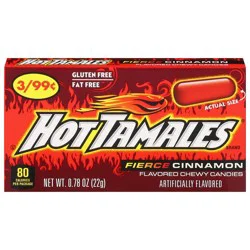 Hot Tamales Chewy Candies, Fierce Cinnamon Flavored