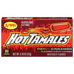 Hot Tamales Chewy Candies, Fierce Cinnamon Flavored