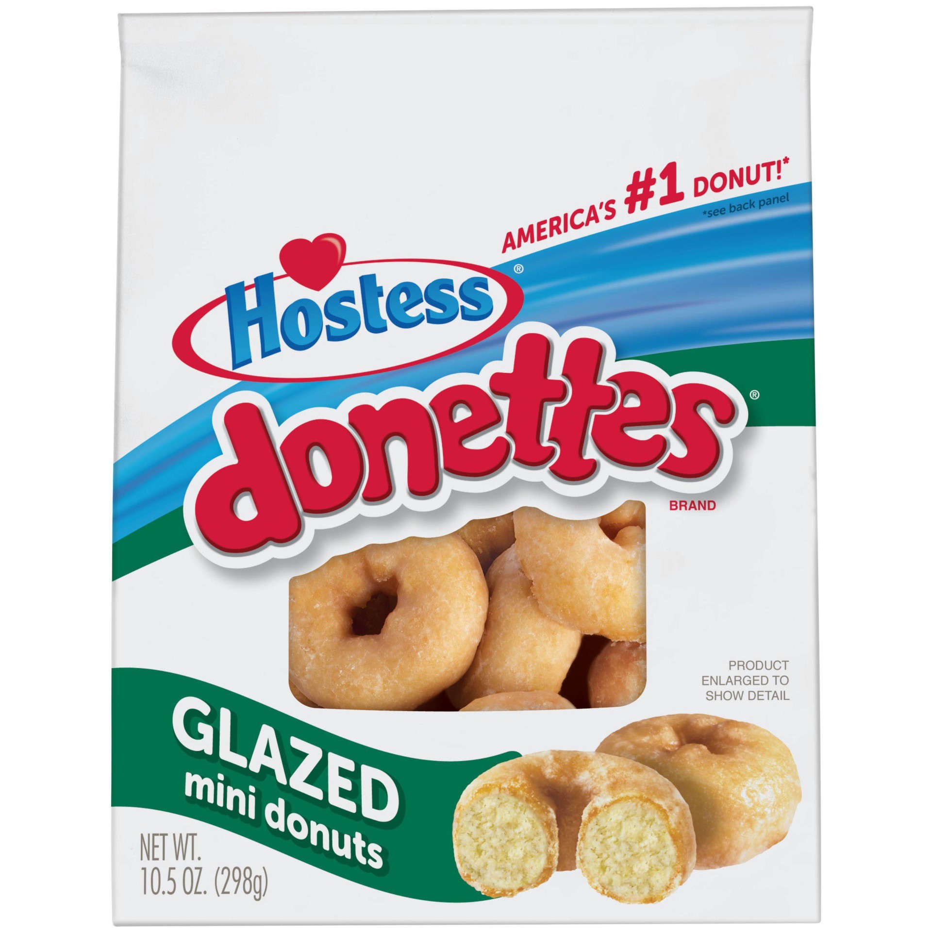 slide 1 of 5, HOSTESS Glazed DONETTES Bag, 10.5 oz