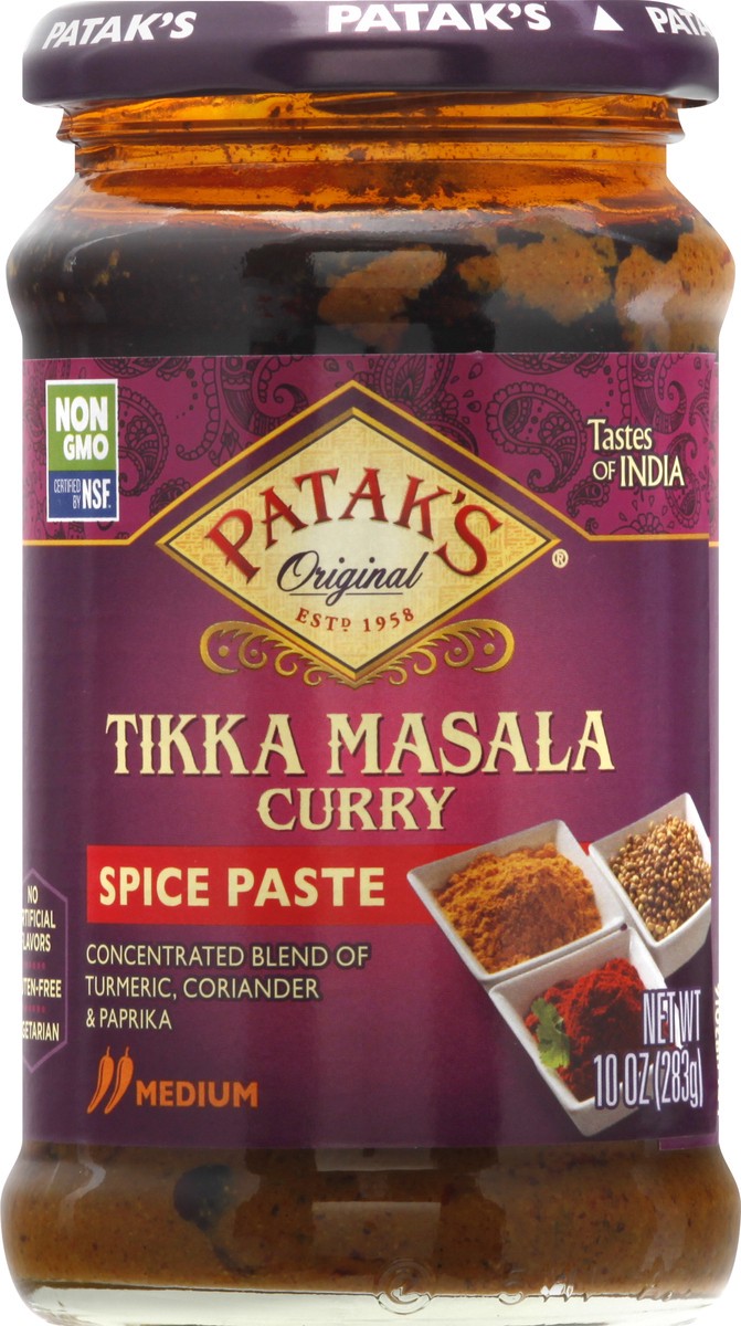 slide 6 of 13, Patak's Medium Tikka Masala Curry Spice Paste 10 oz, 10 oz